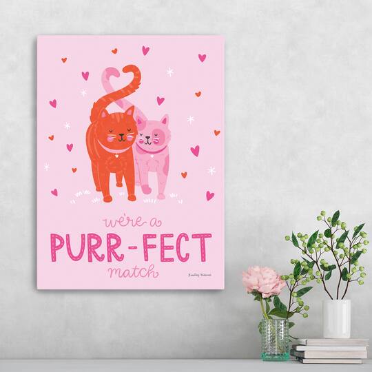 Purrfect Match II Canvas Giclée Art